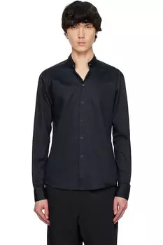 Рубашка с воротником-стойкой Wooyoungmi, синий