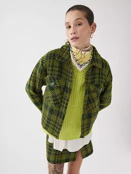 Рубашка с воротником в клетку с длинным рукавом Женская куртка LCW Casual