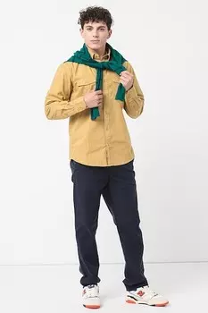 Рубашка с вшитыми карманами United Colors of Benetton, желтый