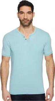 Рубашка с выемкой на пуговицах Burnout Lucky Brand, цвет Delphinium Blue