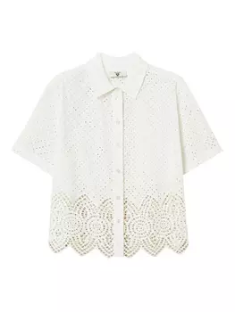 Рубашка с вырезами и деталями TWINSET, белый