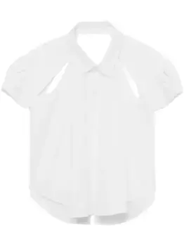 Рубашка с вырезами Noir Kei Ninomiya, белый