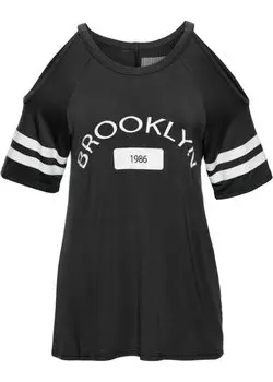 Рубашка с вырезами Rainbow, черный