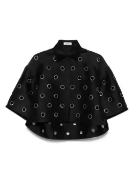 Рубашка с вырезами SANDRO, черный