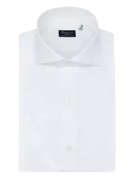 Рубашка с вырезом-воротником Finamore 1925 Napoli, белый
