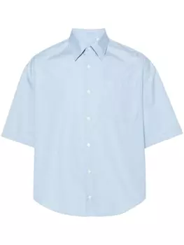 Рубашка с вышитой монограммой Ami de Coeur AMI Paris, синий