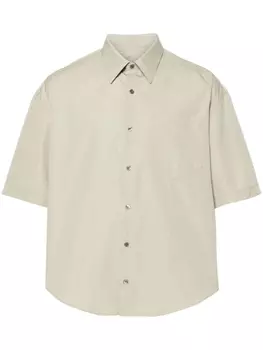 Рубашка с вышитой монограммой Ami de Coeur AMI Paris, зеленый