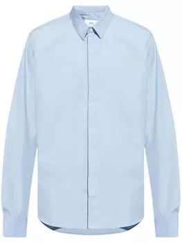 Рубашка с вышитой монограммой Ami de Coeur AMI Paris, синий