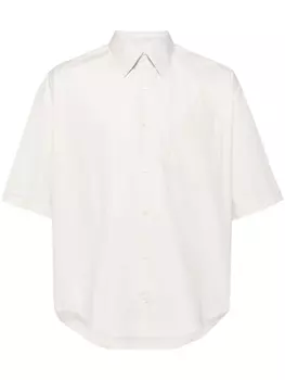 Рубашка с вышитой монограммой Ami de Coeur AMI Paris, серый