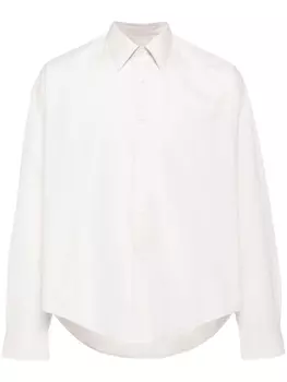 Рубашка с вышитой монограммой Ami de Coeur AMI Paris, серый