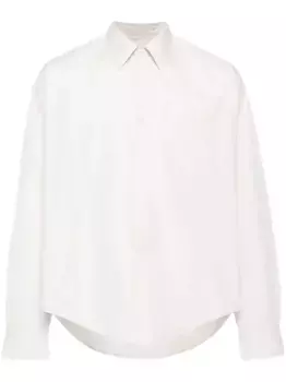 Рубашка с вышитой монограммой Ami de Coeur AMI Paris, белый