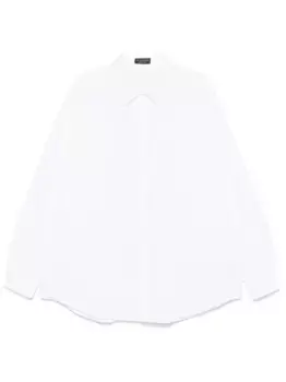 Рубашка с вышитым логотипом BALENCIAGA, белый