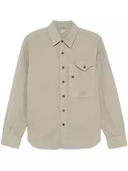 Рубашка с вышитым логотипом C.P. Company, зеленый