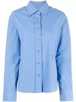Рубашка с вышитым логотипом Closed, синий