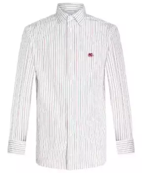 Рубашка с вышитым логотипом Etro, белый