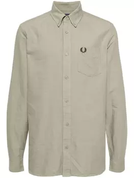 Рубашка с вышитым логотипом Fred Perry, бежевый