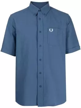 Рубашка с вышитым логотипом Fred Perry, синий