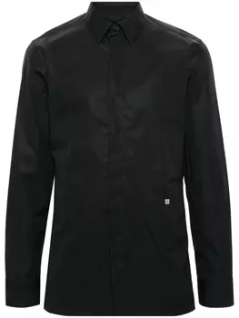 Рубашка с вышитым логотипом Givenchy, черный