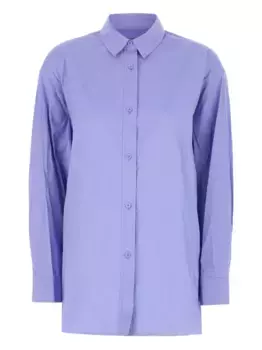 Рубашка с вышитым логотипом Juun.J, синий