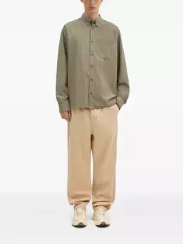 Рубашка с вышитым логотипом Mateo на кармане A.P.C., зеленый