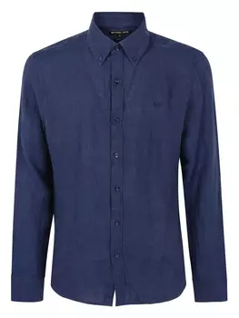 Рубашка с вышитым логотипом Michael Kors, синий