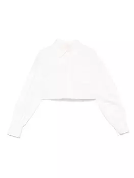 Рубашка с вышитым логотипом Miss Blumarine, белый