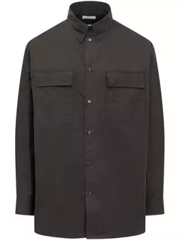 Рубашка с вышитым логотипом Off-White, черный