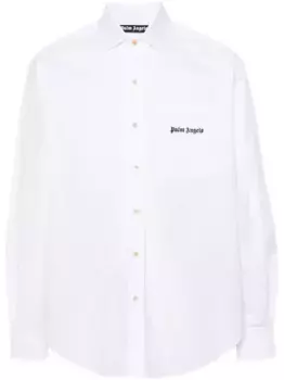 Рубашка с вышитым логотипом PALM ANGELS, белый