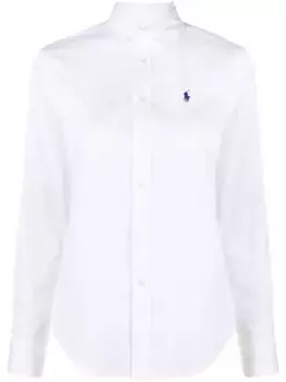 Рубашка с вышитым логотипом POLO RALPH LAUREN, белый