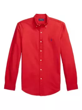 Рубашка с вышитым логотипом POLO RALPH LAUREN, красный