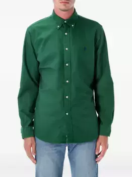 Рубашка с вышитым логотипом POLO RALPH LAUREN, зеленый