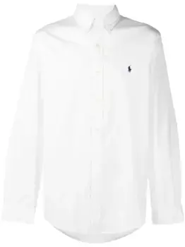 Рубашка с вышитым логотипом POLO RALPH LAUREN, белый