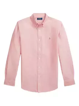 Рубашка с вышитым логотипом POLO RALPH LAUREN, розовый