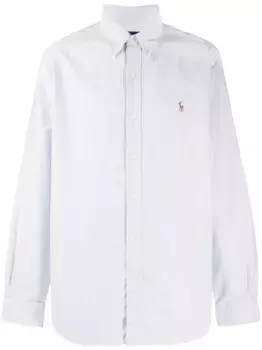 Рубашка с вышитым логотипом POLO RALPH LAUREN, синий