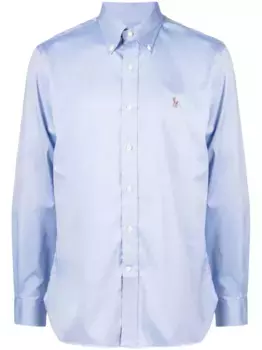 Рубашка с вышитым логотипом POLO RALPH LAUREN, синий
