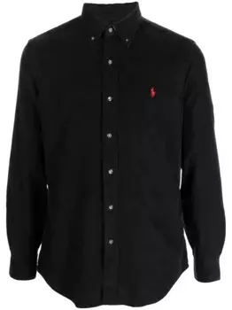 Рубашка с вышитым логотипом POLO RALPH LAUREN, синий