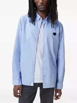 Рубашка с вышивкой AllSaints, синий