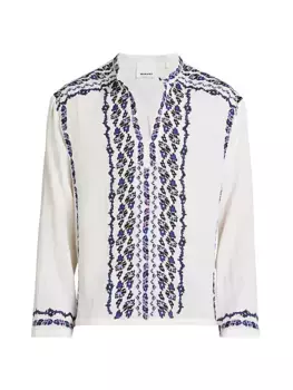 Рубашка с вышивкой Cikariah Isabel Marant, экрю