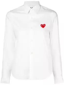 Рубашка с вышивкой Comme Des Garons Play, белый