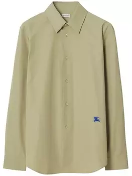 Рубашка с вышивкой EKD Burberry, зеленый