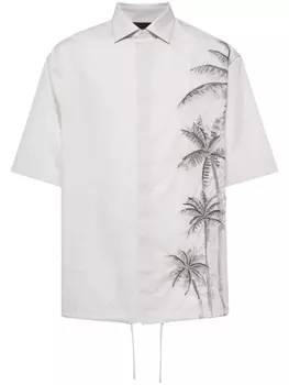 Рубашка с вышивкой Emporio Armani, серый