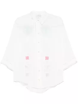 Рубашка с вышивкой Forte Forte, белый