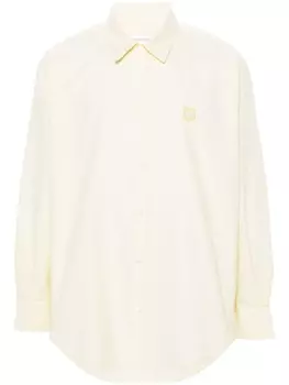 Рубашка с вышивкой Fox Head Maison Kitsun, желтый