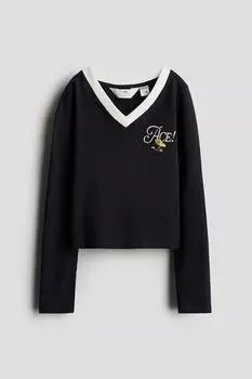 Рубашка с вышивкой H&M, мультиколор