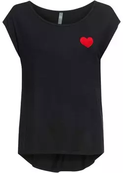 Рубашка с вышивкой из экологически чистой вискозы Rainbow, черный