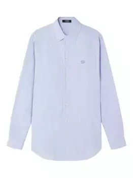 Рубашка с вышивкой Medusa VERSACE, синий