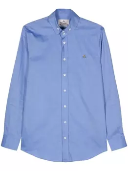 Рубашка с вышивкой Orb Vivienne Westwood, синий