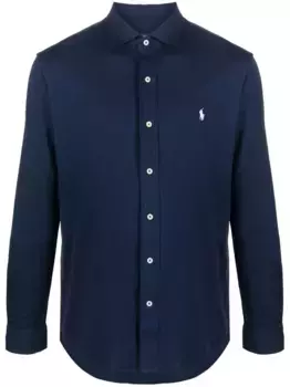 Рубашка с вышивкой POLO RALPH LAUREN, синий