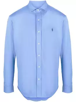 Рубашка с вышивкой POLO RALPH LAUREN, синий
