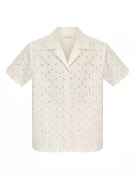 Рубашка с вышивкой ришелье Moncler, белый